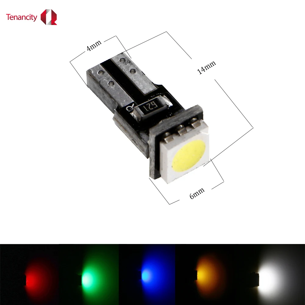 10 100 шт. T5 5050 1 SMD СВЕТОДИОДНЫЙ PCB 12 В Автомобильный светодиодный интерьерный
