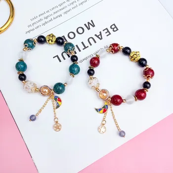 

New Arrival Moon Star Green Crystal Charms Beads Fits European Muti layer Bracelets Women Diy Jewelry Wholesale