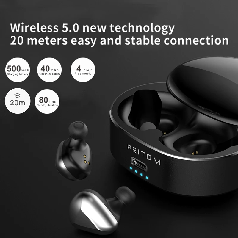 Bluetooth наушники PRITOM T50 TWS игровая гарнитура с микрофоном|Наушники и гарнитуры| |