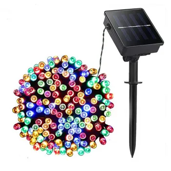 

50 Heads Solar string Night Light Waterproof RGB Lights Garden Christmas Lights Holiday Outdoor Fairy Lights Wedding holiday