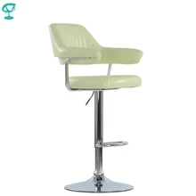 94533 Barneo N-152 эко-кожа кухонный барный стул с мягким сиденьем на газ-лифте кремовый стул высокий стул для барной стойки мебель для кухни кресло для нейл-бара в Казахстан по России