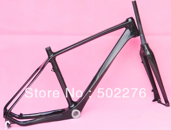 Best Full Carbon 3k glossy MTB Mountain 26er Frame and Fork - 18" ( BSA English Thread ) 0