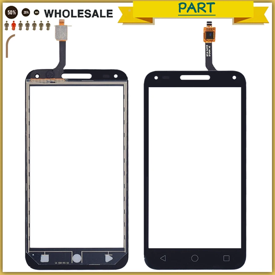 

New TouchScreen For Alcatel One Touch U5 3G 4047D 4047G 4047 OT4047 OT4047D Touch Screen Panel Digitizer Sensor front Glass
