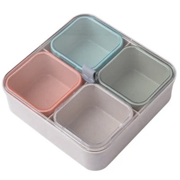 

Practical Boutique Home Snacks Box Organizer Storage Box Sub-Grid Candies Dishes Can Storage Candy Nut Dried Fruit Apply To Li