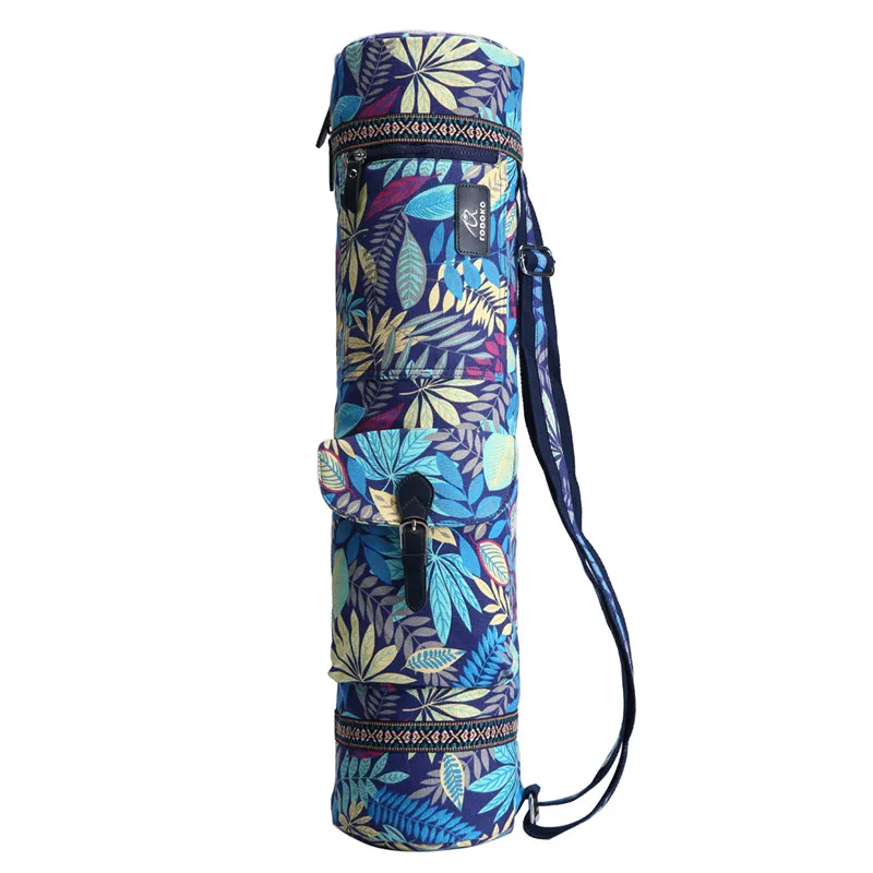 Leaves Yoga Mat Bag Sports Backpack Exercise Bag Fitness Gym Shoulder Bag Women Girls Dance Pilates Mat Package