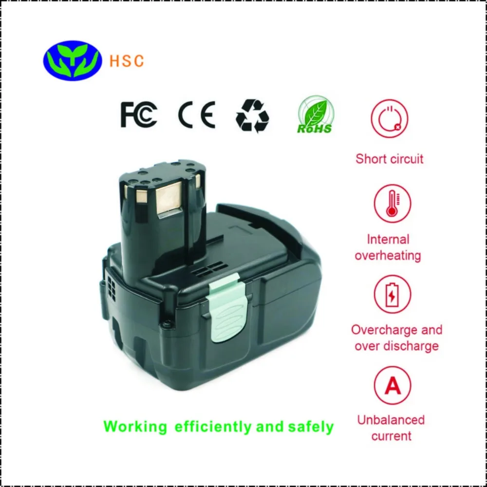 4.0Ah 18650 Батарея пакет HIT18B Li-Ion Батарея 18 V Замена хайтак BCL1815 EBM1830 326240 326241 327730 Батарея пакет 18 V