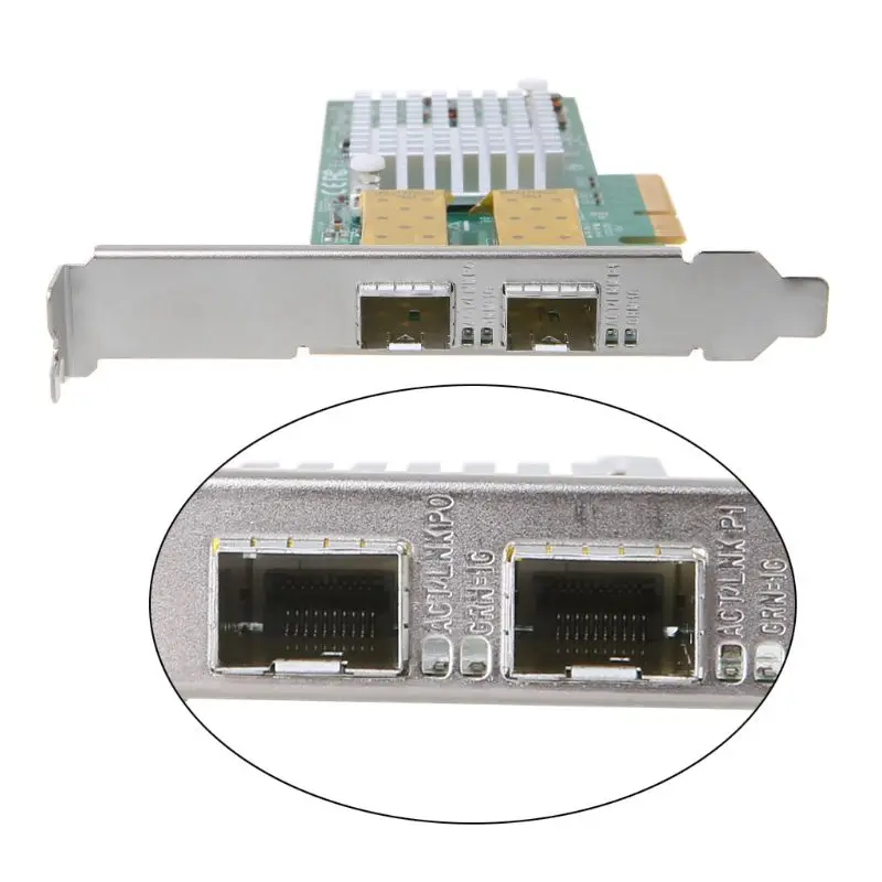 

Intel I350 Chip PCI Express Dual Port Gigabit Ethernet Network Adapter Card Fiber Optical Server
