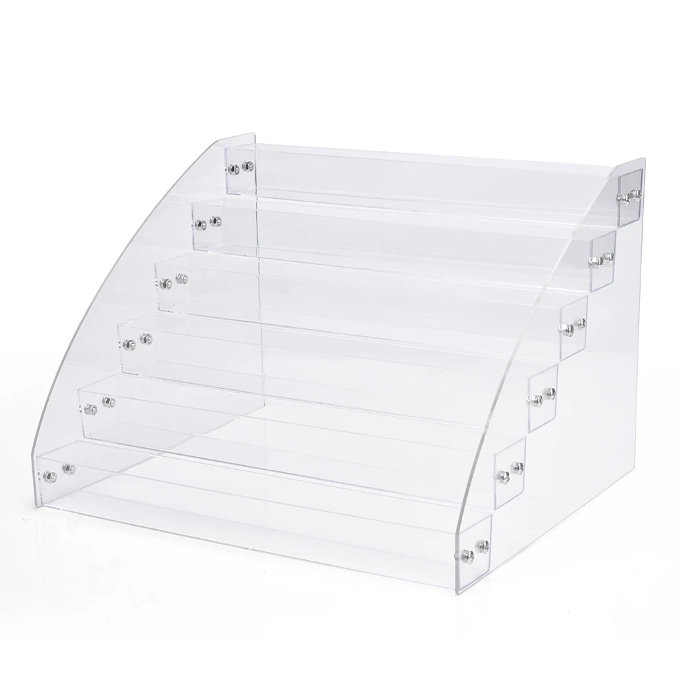 2-5Layer Clear Acrylic Nail Polish Display Rack Gel Varnish Storage Organizer Stand Manicure Tool Nail Art Display Showing Shelf (5)