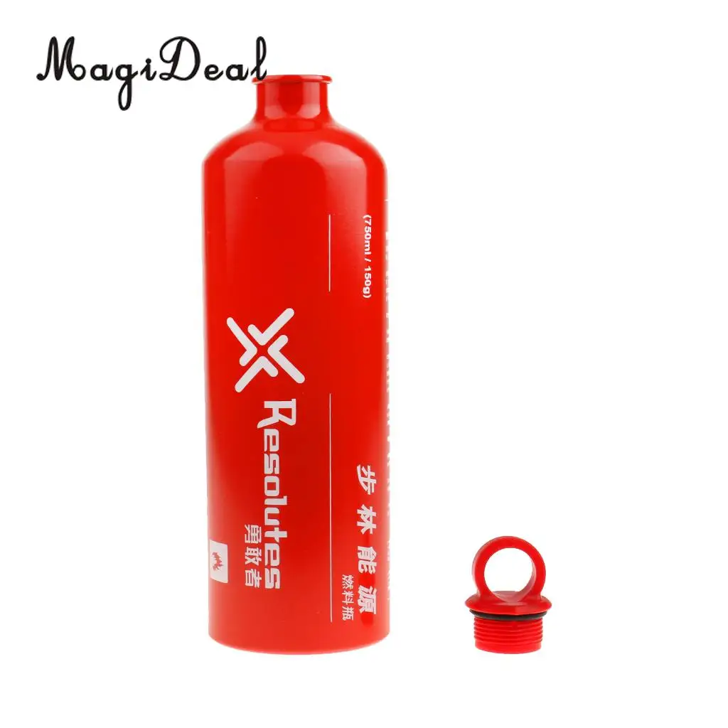 MagiDeal Aluminum Liquid Fuel Bottle Outdoor Camping Stove Gas Oil Container 500/750/1000/1500ML for Camping Hiking Travel
