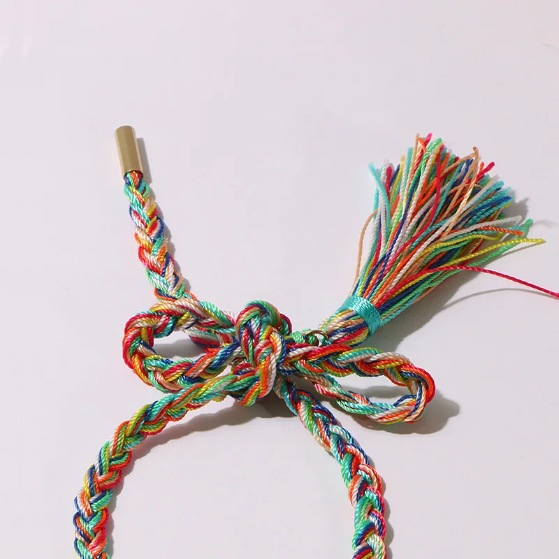 KOMi Hot Bohemian Fashion Bracelet Sets Handmade Mutilcolor String Cord Tassel Shell Beaded Bracelet for Women Girls Gift E10401