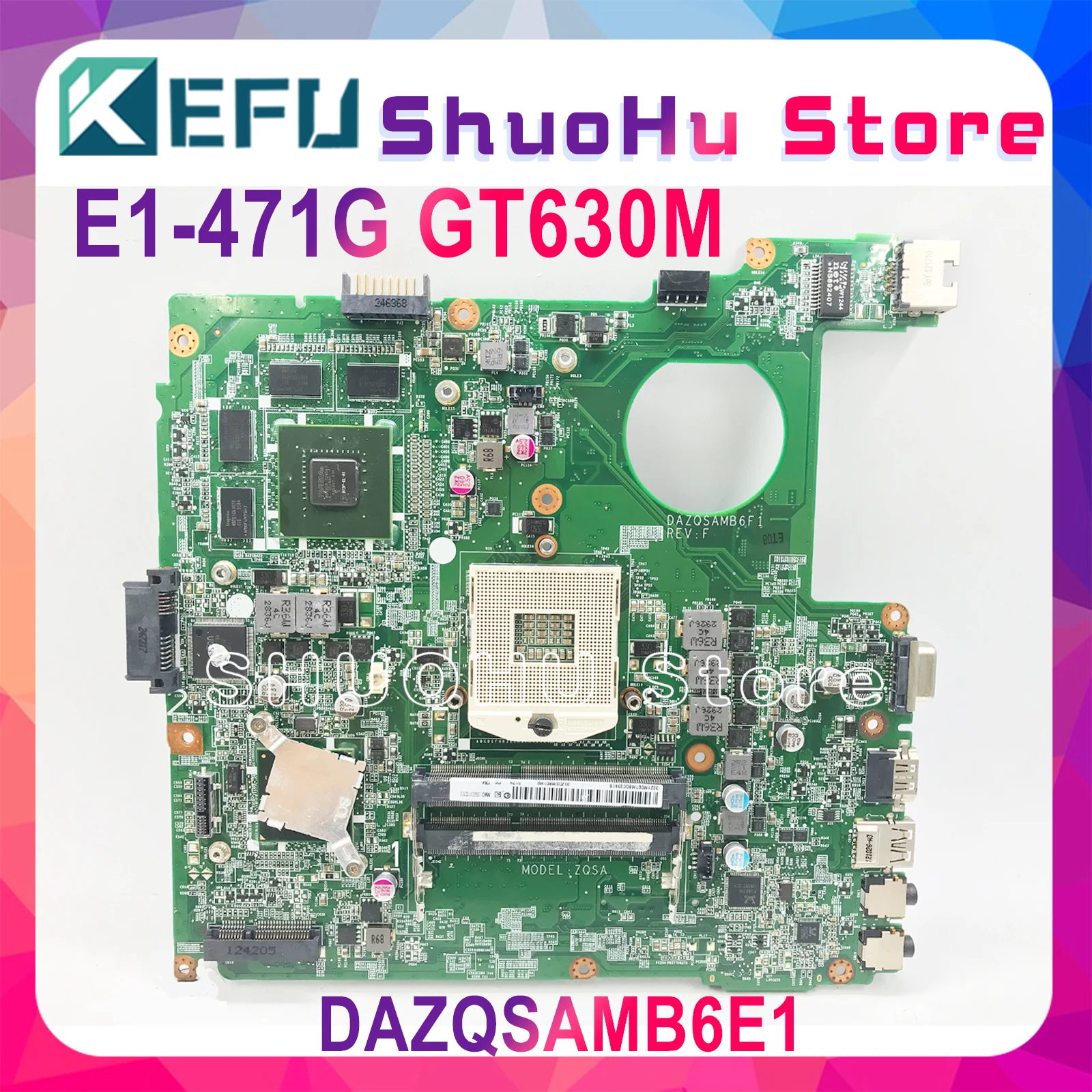 

KEFU DAZQSAMB6E1 motherboard for ACER Aspire E1-471 e1-471g EC-471 v3-471g e1-431g laptop motherboard GT630M 1GB original Test