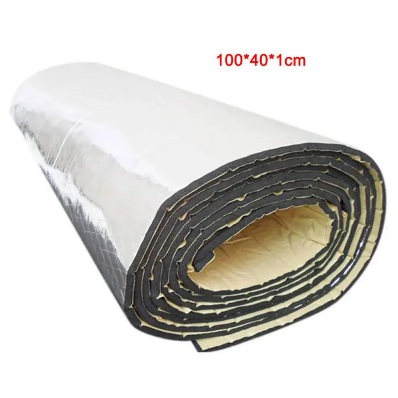 

100*40cm 10mm Car Sound Car Hood Sound Insulation Soundproof Cotton Control Sound Insulation Soundproofing Acoustic Insulation