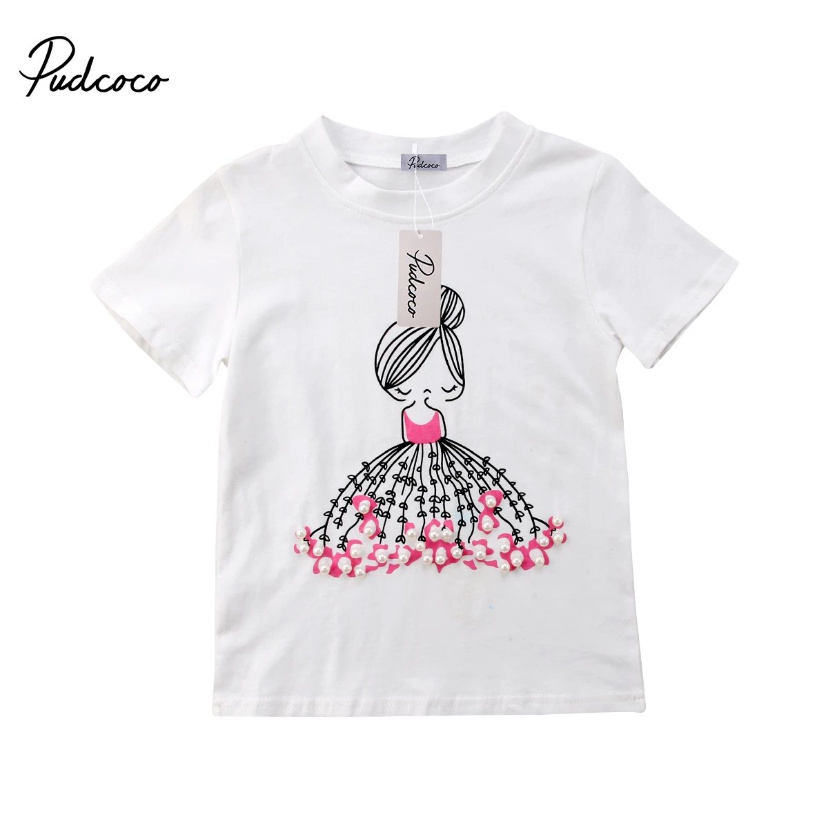 2018 Brand New Summer Lovely Casual Toddler Baby Girls T Shirts Cartoon