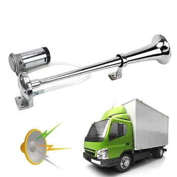 

LEEPEE Universal for Trucks Cars Automobiles Single Trumpet 12V 130DB 17.7 Inch Car Air Horn Super Loud Speaker Compressor