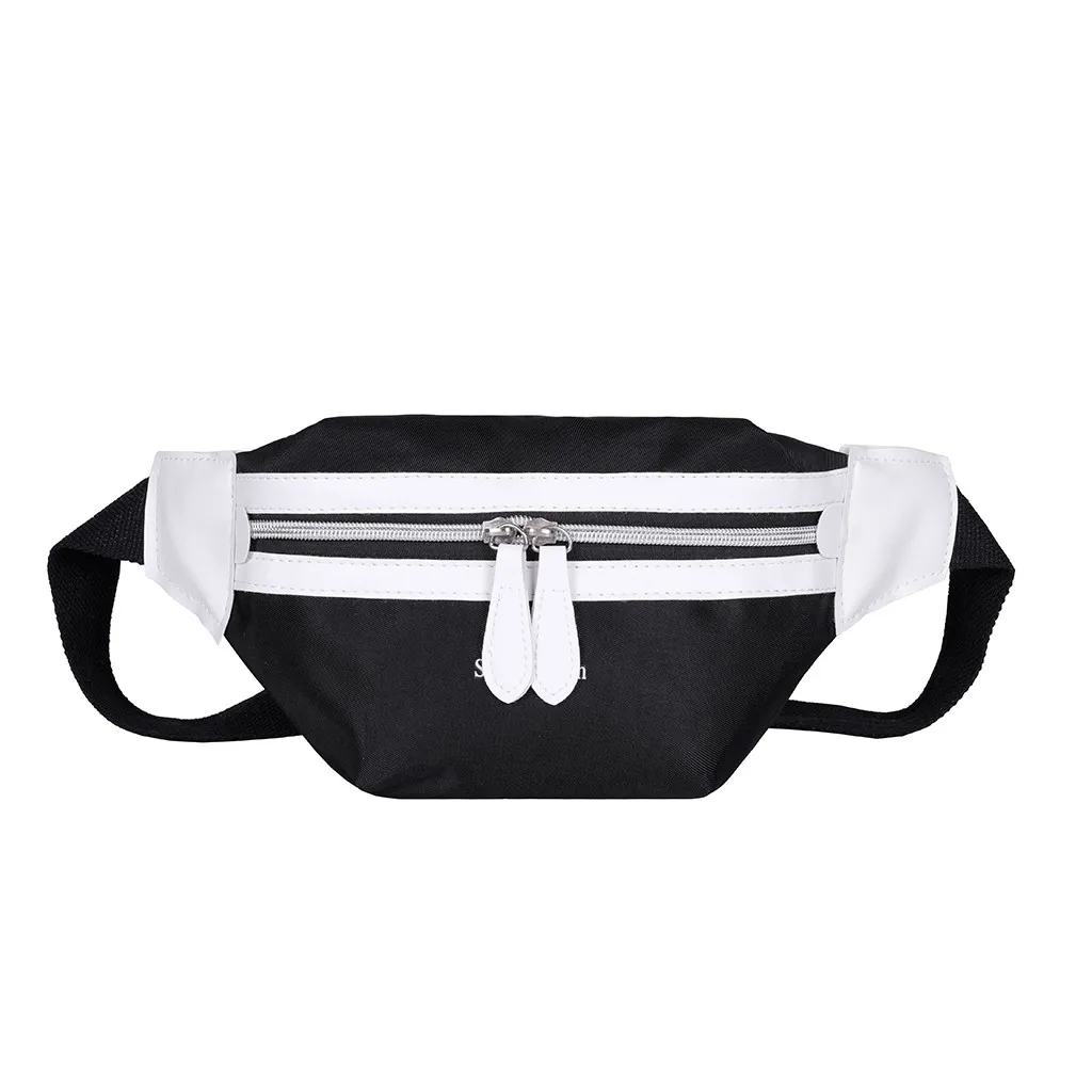 MUQGEW Women's Waist Bag Fashion Canvas Letter Shoulder Chest Bags Solid Color Travel Hip Bag Sporting Leisure Belt Bag