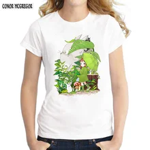 Новинка, забавная креативная футболка с подушкой, женская футболка с героями мультфильмов «Мой сосед Тоторо», футболка с покемонами, топы