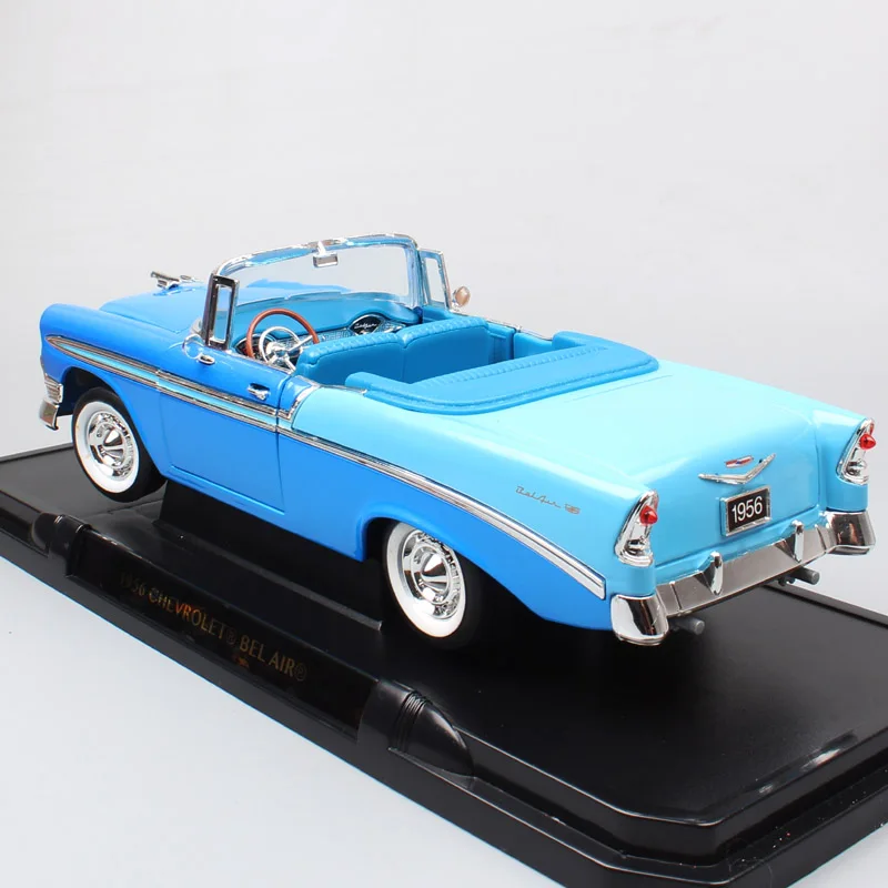 1:18 дорожные фирменные Классические chevy 1956 CHEVROLET BEL AIR игрушечные машинки модели масштабная модель машинки миниатюрный из коллекции для взрослых