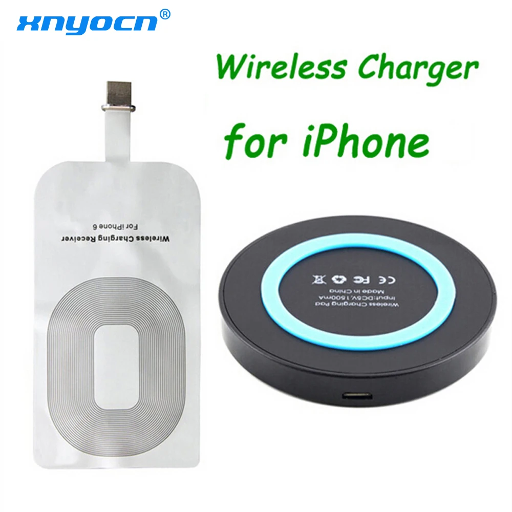 Qi Wireless Charging Kit for IPhone 7 8 6 6S Plus 5 5c 5s Wireless Charger Charging Pad and