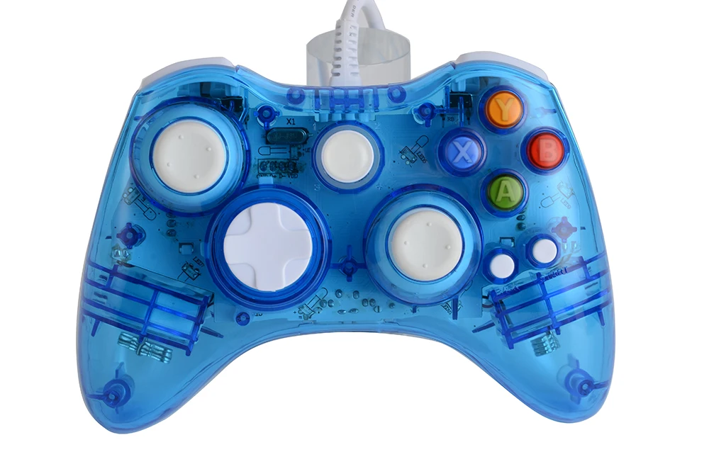 made in shenzhen LED light new design wired gamepad game controller for XBOX 360