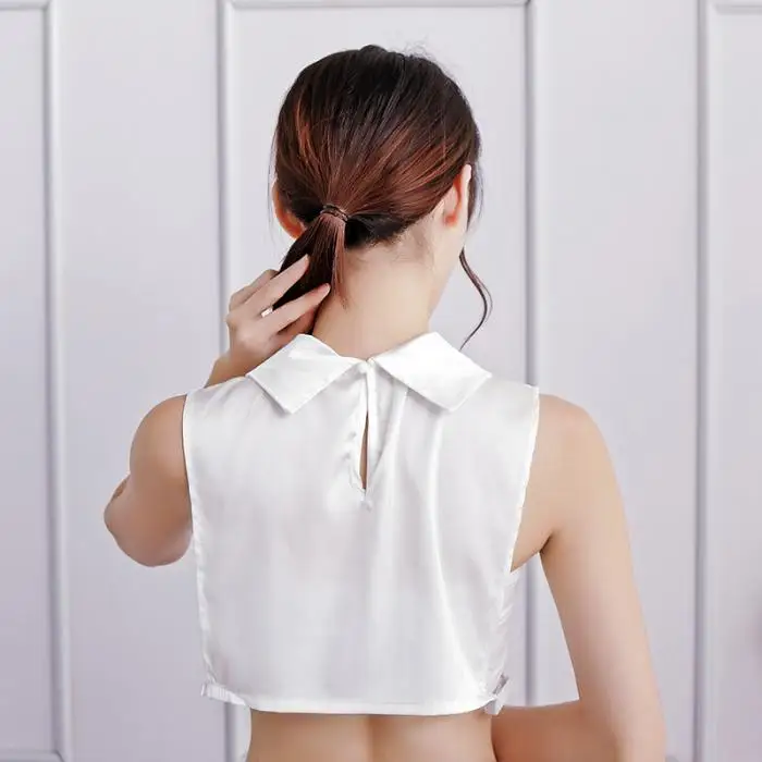 Женский накладной воротник Bowknot регулируемый съемный рубашки с закатывающимися рукавами для соответствия топов-MX8