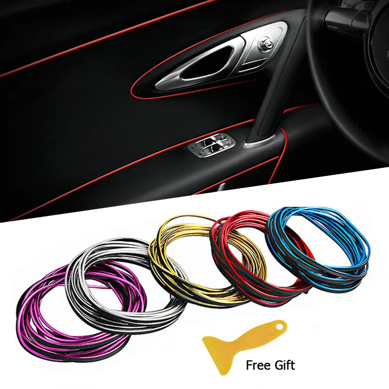 5M/Lot Car Interior Strips Parts Mouldings Trim Chrome Steering Wheel Dashboard Decor Car Stickers Auto Accessories Car Styling 5M/Lot Car Interior Strips Parts Mouldings Trim Chrome Steering Wheel Dashboard Decor Car Stickers Auto Accessories Car Styling