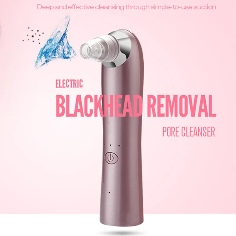 

Rechargeable Electric Face Cleaning Machine Vacuum Suction Acne Blackhead Removal Device Pore Cleanser With 4 Different Probes