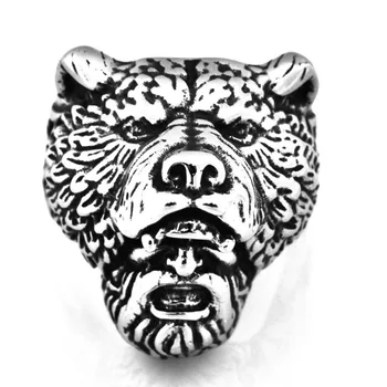 

Fanssteel Stainless steel Jewelry Berserker bear ring FSR20W00
