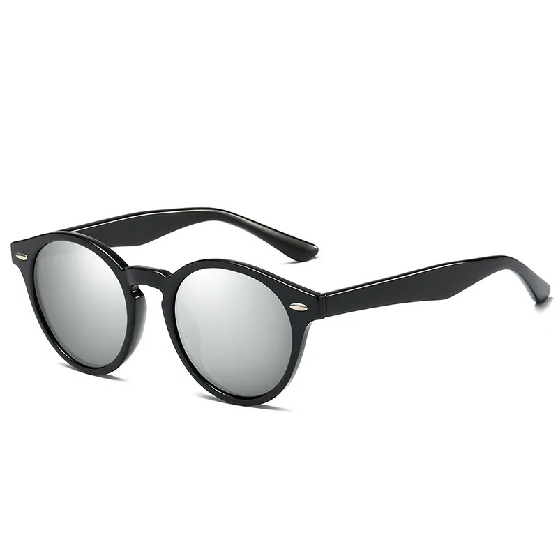 Color 3  Bright Black Frame Silver Mirror