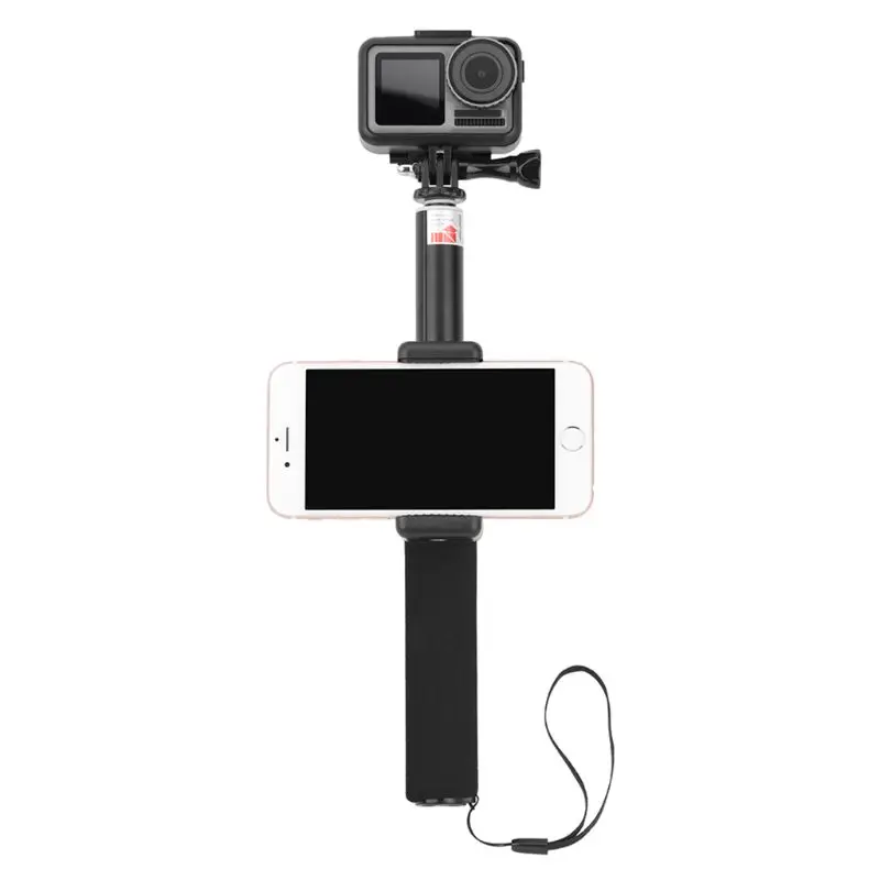Черный ручной удлинитель селфи палка телефон клип для DJI Osmo экшн Спортивная камера аксессуары для фотосъемки