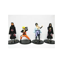 WVW 4pcs/Set Anime Heroes Naruto Uzumaki Naruto Madara Itachi Sasuke Model PVC Toy Action Figure Decoration For Collection Gift