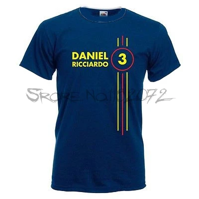 

Daniel Ricciardo Number 3 Mens Ringer T Shirt Formula 1 Driver men brand cotton tshirt summer t-shirts for male