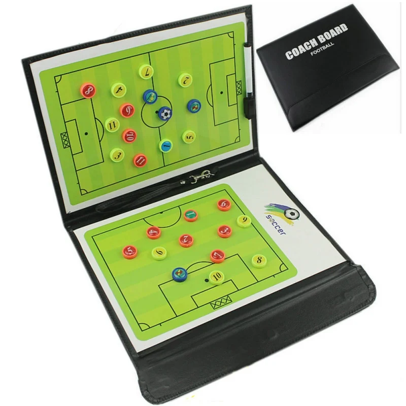 Тактический плиты Книга набор с ручкой буфер обмена футбольные принадлежности поле для тренировок Футбол тактическая доска магнитная