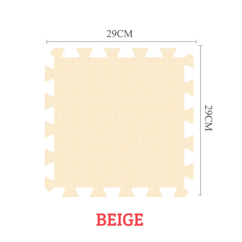 MQIAOHAM детский коврик-пазл из пены EVA 18, 24or36/Лот, блокирующая плитка для упражнений, напольный ковер, ковер для детей, каждый 29x29 см, Толщина: 8 см - Цвет: beige