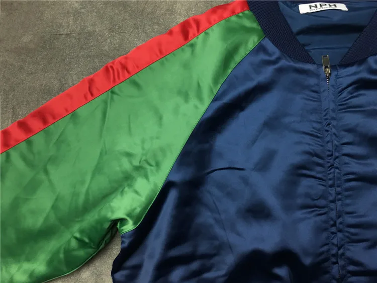 Новинка 19ss Мужской рукав на резинке вышивка леопардовые звезды высокая пара бейсбольные пальто и куртки абстрактное цифровое пальто мотор# E145