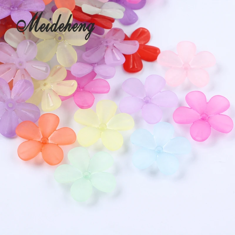 

30mm/5mm Frosted five petals Jewelry Making Design Bracelet Necklace Collocation Bridal hair accessories Material Ethnic style