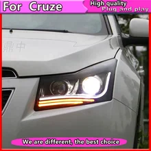 Автомобильный Стайлинг для Chevrolet Cruze фары 2009- светодиодный фонарь светодиодный Ангел глаз DRL Q5 Bi Xenon H7 hid Биксеноновые линзы ближнего света