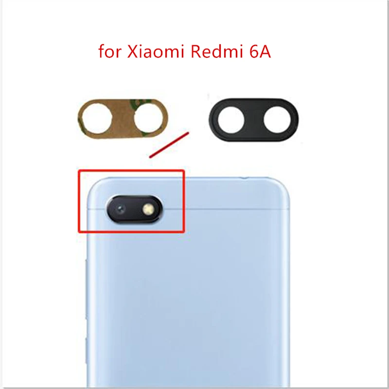 2 шт. для Xiaomi Redmi 6a камера Стекло Объектив задняя камера Стекло Объектив Замена запасные части с клеем