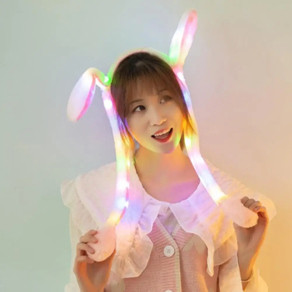 

Winter Women Fluffy Plush Headband Cute Moving Rabbit Ears Ear Warmer Hairband Hair Hoop Gift Party Favors Dance Toy Photo Props