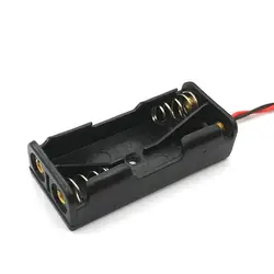 Черный пластиковый корпус батареи держатель провода 2x1,5 V AAA