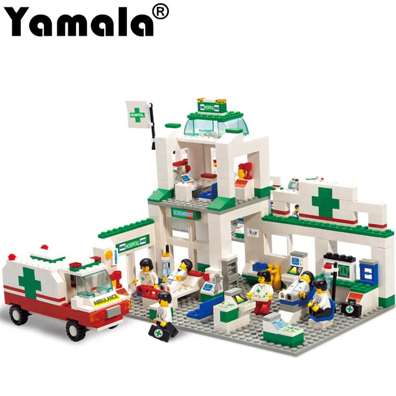 

[Yamala]Building kits compatible with legoingly city Hospitals 3D blocks Educational model building toys hobbies for children