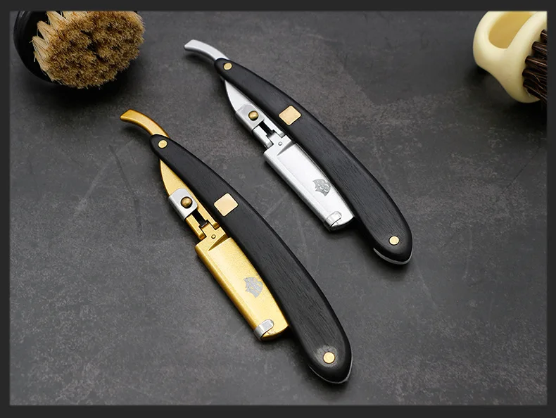 Профессиональный Салон Парикмахерская Бритва для бороды рукоятка из сандалового дерева парикмахерские ножи для волос сменные лезвия нож для бритья инструменты для бороды
