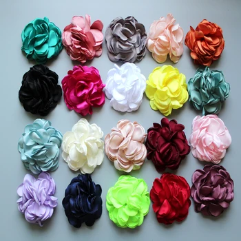 

30pcs/lot 8CM 20 Colors Newborn Vintage Soft Artificial Fabric Flowers For Headbands Chic Hair Flowers For Children Accessories