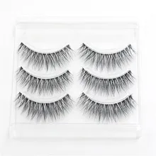 HBZGTLAD, 3 пары/4 пары, невидимая лента, прозрачные 3D норковые ресницы, натуральные Длинные легкие накладные ресницы