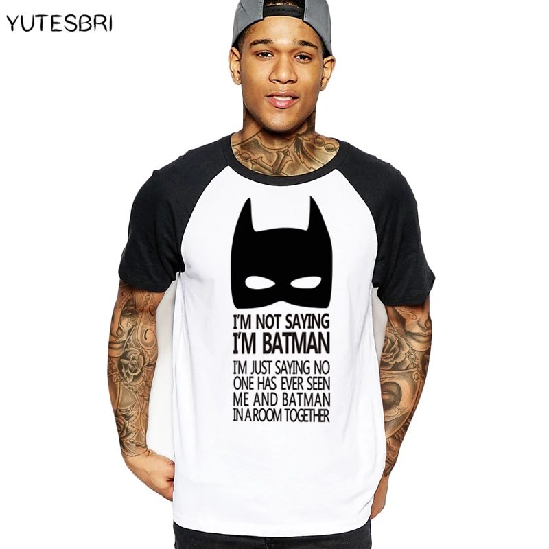 

casual men t-shirt Top Tees T-shirts clothing cartoon The Batman sign geek gray T shirt summer cotton drake raglan brand