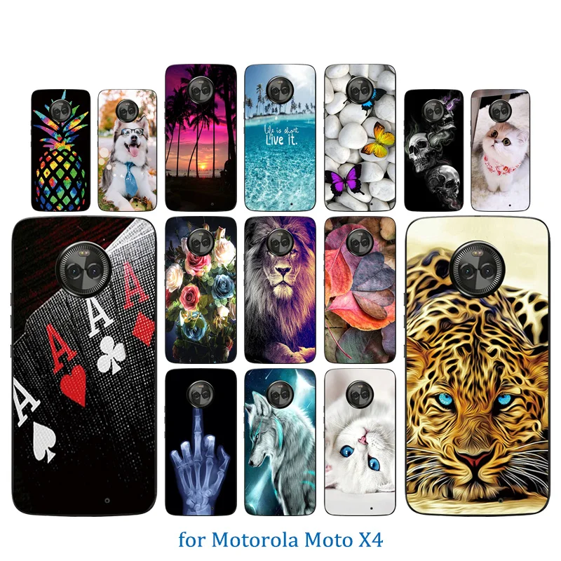 Для Motorola Moto X4 чехол мягкий TPU для XT1900 задняя крышка с узором Marb прозрачный тонкий