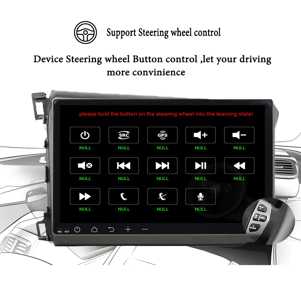 Android 9 0 2 din автомобильный dvd для honda civic 2012-2015 навигация gps автомобильное радио Видео