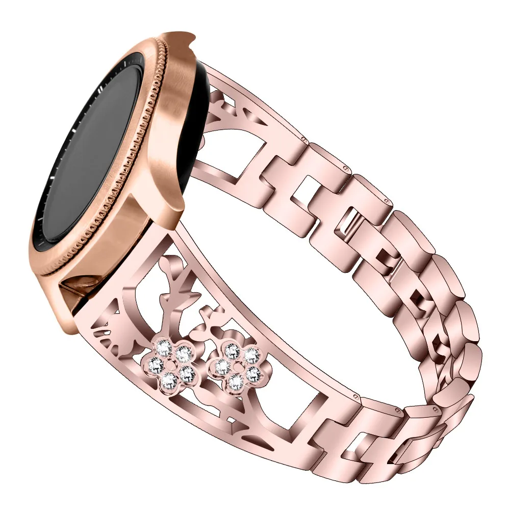 Ремешок металлический Алмазный для Samsung Gear Sport S2 S3 Galaxy Watch 42 мм 46 браслет Active Band Amazfit
