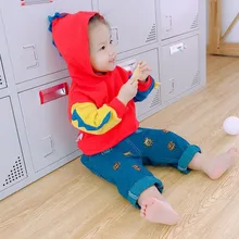 Рождественский свитер с капюшоном и динозавром; Рождественская одежда; модные милые толстовки с рисунком динозавра для маленьких девочек; для маленьких мальчиков и девочек