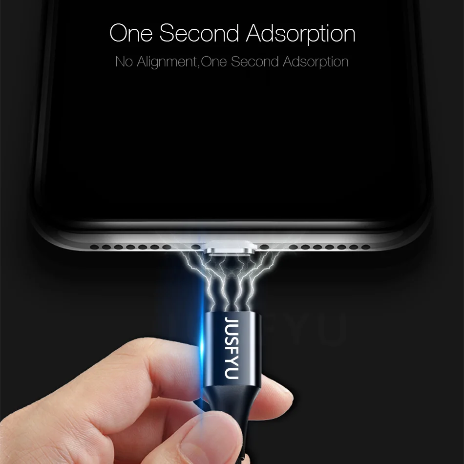 الهاتف المحمول 3A كابل مغناطيسي شاحن 2 m المصغّر usb كابل نوع C التوصيل ل فون x سامسونج S8 S9 Xiaomi هواوي سريع شحن 3.0