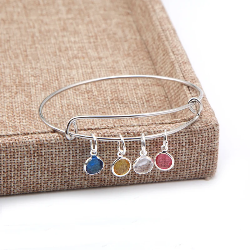 SANSHOOR Vintage 6.5cm Adjustable Expandable Simple Wire Bangles